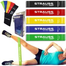 Strauss Exercise Latex Resistance Bands (Set of 5)