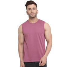 CHKOKKO Pink Men Cotton Gym Tank Tops