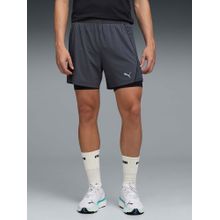 Puma Men Grey Velocity 2 In 1 Running Shorts