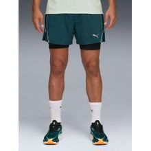 Puma Men Green Velocity 2 In 1 Running Shorts