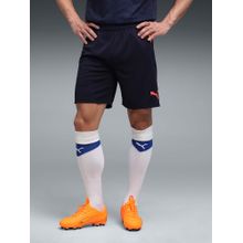 Puma Men Navy Blue Knitted Football Shorts
