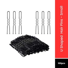 Bronson Professional 100Pcs Bun Pins U shaped Hair Pins Thick Metal Black Ball Tip - Small Size