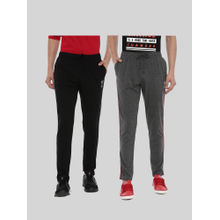 3PIN Men Cotton Solid Regular Fit Track Pants (Pack of 2)