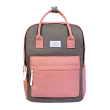 Lino Perros Women's Grey-Pink Colored Backpack