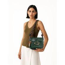 Hidesign Genuine Leather Womens Handbag - Forest Green