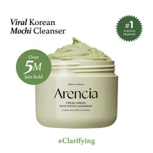 Arencia Fresh Green Rice Mochi Cleanser - Korean Cleanser, Mask & Makeup Remover, Reduces Blackheads