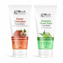 Globus Naturals Aloe Vera Neem Tulsi & Kesar Chandan Face Wa...