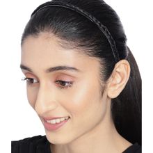 Accessher Casual Wear Women Black Braided Hairband For Girls And Women
