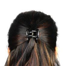 Accessher Black Color Acrylic Material Triangle Hair Clip for Women & Girls Pack of 6