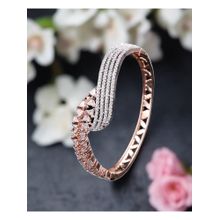 Jazz and Sizzle Rose Gold-Plated Cz Stone-Studded Handcrafted Bracelet