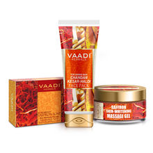 Vaadi Herbals Advanced Skin Whitening Saffron Combo (Gel, Pack & Cleanser)