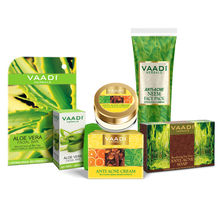 Vaadi Herbals Anti Acne Combo - Removes Pimples & Marks (Face Pack, Cleansers & Cream)