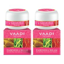 Vaadi Herbals Fairness Cream - Saffron, Aloe Vera & Turmeric Extracts - Pack Of 2