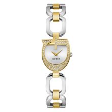 Guess Gia Silver Asymmetrical Dial Analog Women Watch - Gw0683L6 (M)