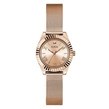 Guess Mini Luna Rose Gold Round Dial Analog Women Watch - Gw0842L3 (M)