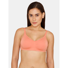 Zivame Double Layered Non Wired Full Coverage Backless Bra - Terra Cotta (Set of 2)