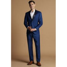 Allen Solly Men Navy Blue Slim Fit Solid Formal Two Piece Suit (Set of 2)