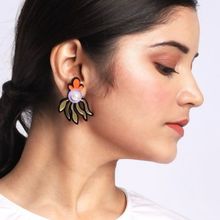THE YV BRAND BY YASHVI VANANI Cirrina Orange Studs