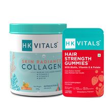 HealtHKart HK Vitals Skin Radiance Collagen - Orange With Biotin Hair Gummies (Trial Pack)