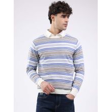 Monte Carlo Luxuria Men's Round Neck Full Sleeve Sweatshirt - Off White