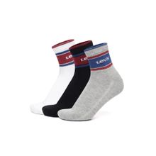 Levi's LS208 Mens Cotton Stretch Ankle Length Socks - Multi-Color (Pack of 3)