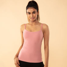 Nykd by Nykaa Cotton Camisole slip with in-built Bra -NYC003 Blush