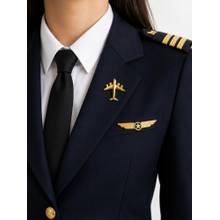 House of Pehr Gold Plated Airplane Brooch