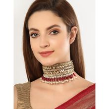 Bijoux by Priya Chandna Jahan Crystal Choker In Red