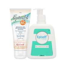 Episoft AC Moisturiser SPF + Cleansing Lotion For Sensitive Skin Combo