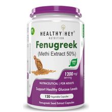 HealthyHey Nutrition Fenugreek Seed Extract Supplement - Veg Capsules