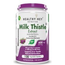 HealthyHey Nutrition Milk Thistle Extract - 25:1(Silymarin Marianum) - Veg Capsules