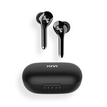 Mivi DuoPods M80 TWS Bluetooth Earbuds with Qualcomm Aptx, Powerful Bass, 30 Hours of Battery- Black