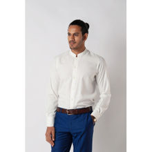Bubber Blu Blanca Off White Chinese Collar Shirt