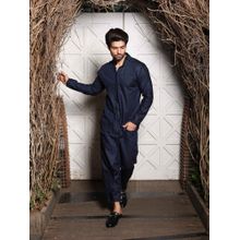 Echke Navy Blue Linen Co-ord (Set of 2)