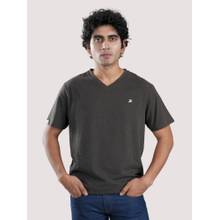 roar for good Organic Cotton V-Neck T-Shirt - Charcoal Melange