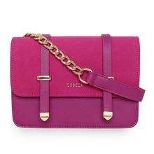 Esbeda Pink Color Solid Pattern Crossbody Box Sling Bag For Women