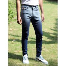 Campus Sutra Mens Blue Contrast Ombre Denim Jeans