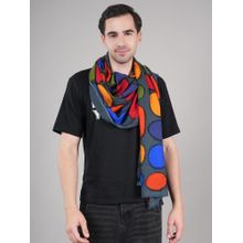 MUFFLY Grey Men Printed Pure Wool Stole
