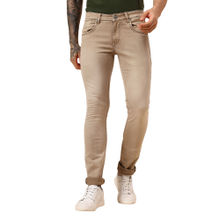 Cantabil Men Beige Regular Fit Casual Denim Jeans