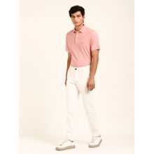Andamen Regular Fit Single Jersey Pink Melange Polo T-Shirt