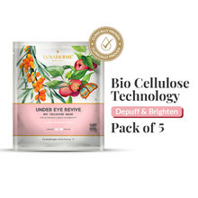 LuxaDerme Under Eye Revive Bio Cellulose Mask - Pack of 5
