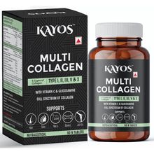 Kayos Multi Collagen Peptides Type I, II, III, V & X Vital Protein Tablets