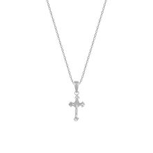 GIVA Sterling Silver Striped Cross Pendant With Link Chain For Mens
