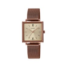 Casio A1548 Enticer Ladies Rose Gold Mesh Band(ltp-e155mr-9bdf) Analog Watch-for Women