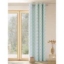 Haus & Kinder Palm Charm Polyester Single Window Curtain Aqua