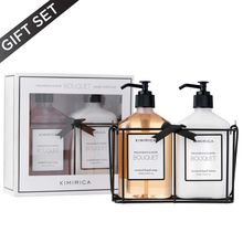 Kimirica Bouquet Hand Care Duo Caddy Set - Premium Hand Wash & Lotion in a Chic Decorative Caddy