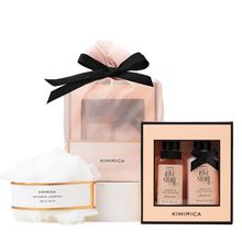 Kimirica Nothing But Love Duo Potli Gift Set - Nourishing Shower Gel, Hydrating Body Lotion & Loofah