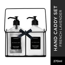 Kimirica French Note Hand Wash & Lotion Metal Caddy Set – French Lavender, Perfect for Gifting