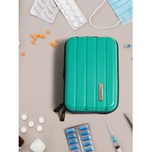 Teakwood Aqua Green Compact Hard-Shell Organizer