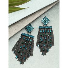 Bijoux by Priya Chandna Teal Water Fall Earrings